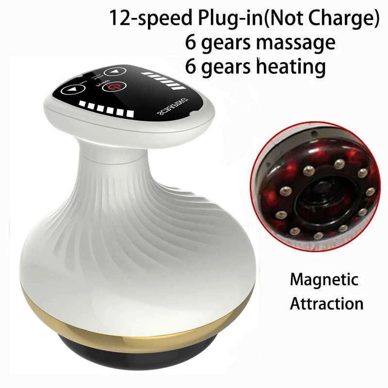 Electric Massage Meridian Brush Universal Body Dredging Cupping Scraping Instrument Abdominal And Back Massager For Home
