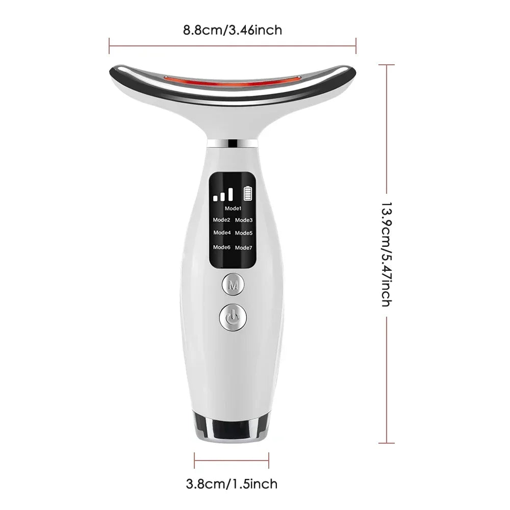 7-Color LED Light Therapy Neck & Face Massager