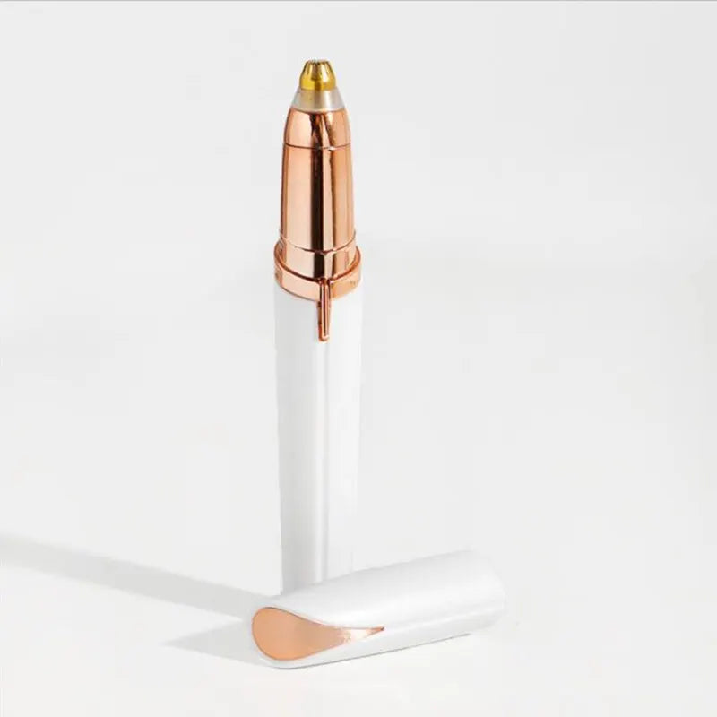 Electric Eyebrow Trimmer & Nose Hair Remover — Painless, Portable, LED Light