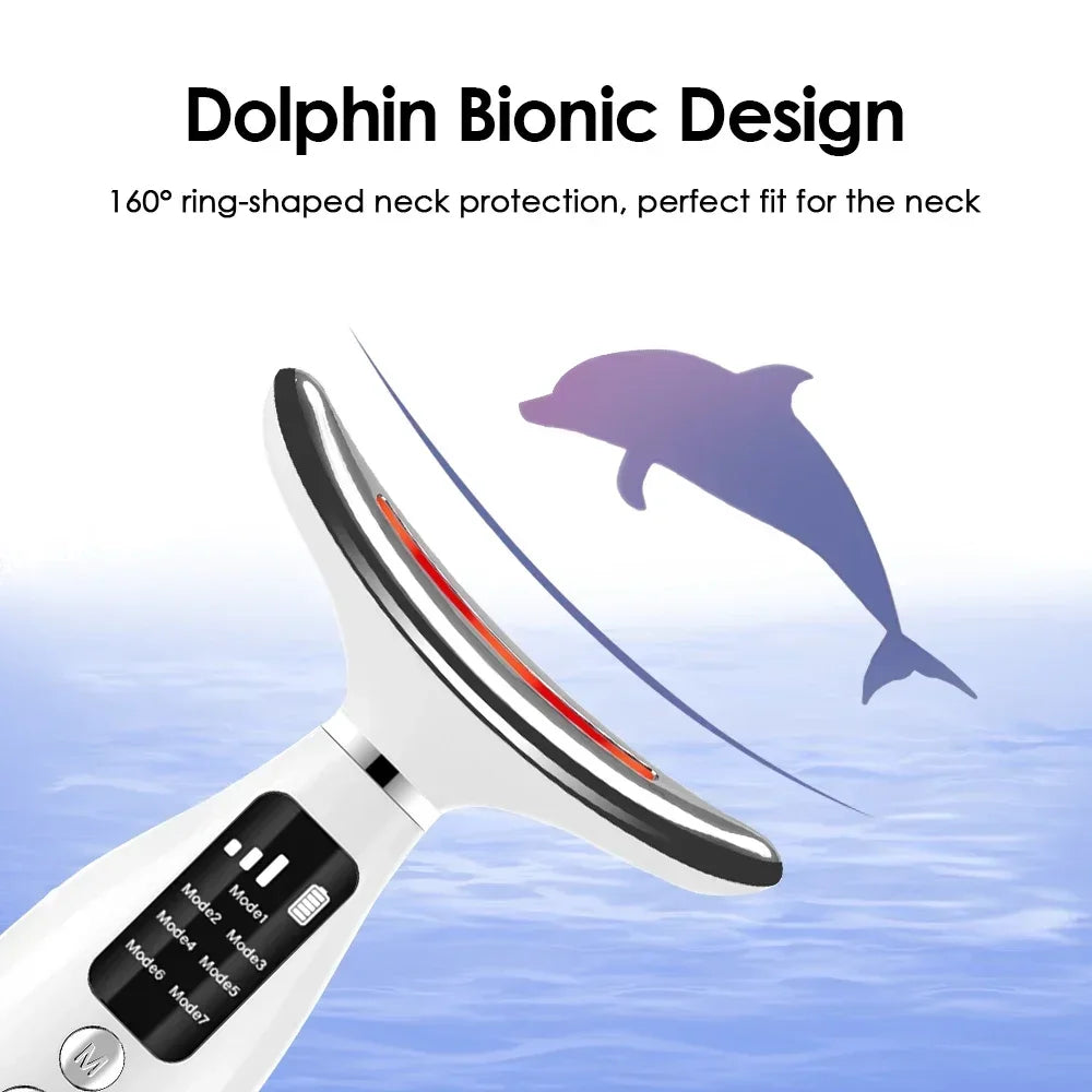 7-Color LED Light Therapy Neck & Face Massager