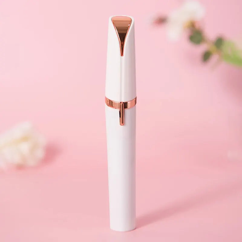 Electric Eyebrow Trimmer & Nose Hair Remover — Painless, Portable, LED Light