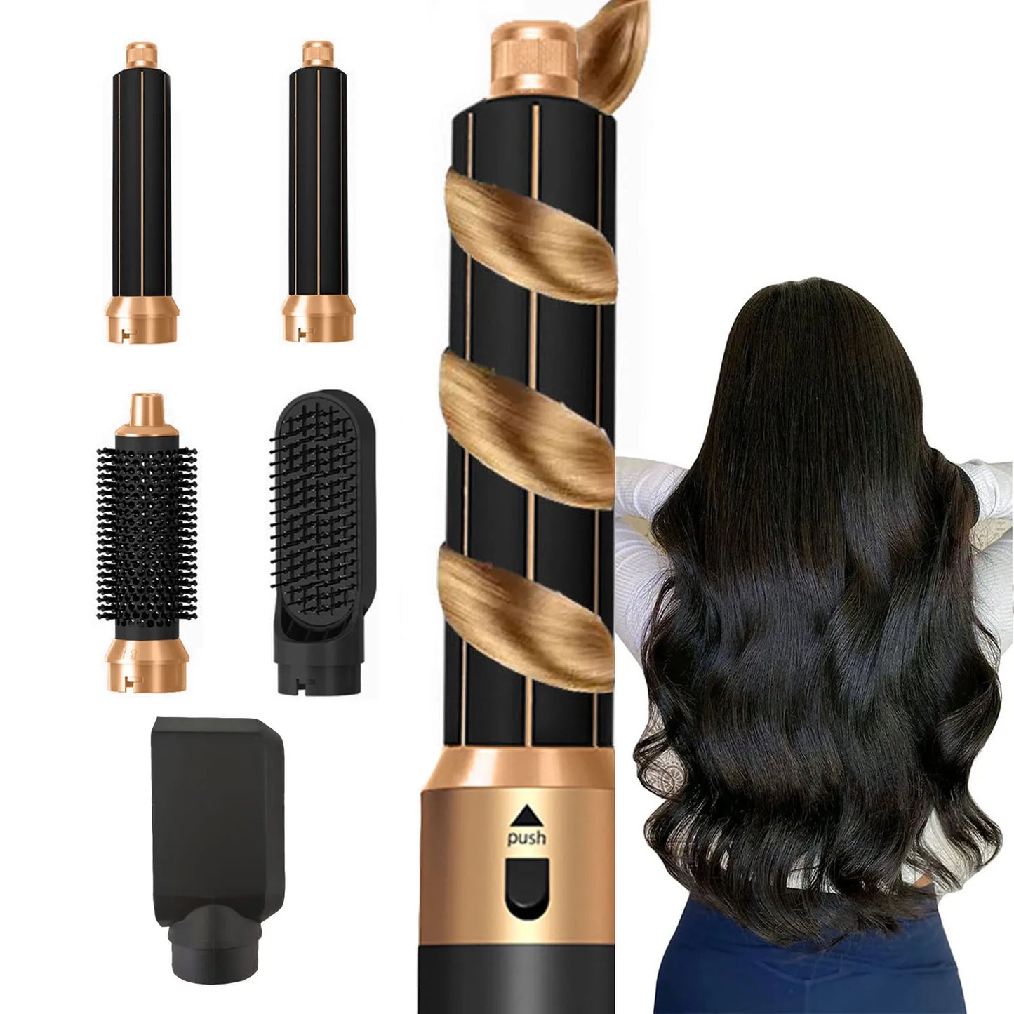 Multifunctional Hot Air Brush 5 In 1 Hair Dryer Hair Curler Hot Comb Curling Iron Hair Straightener Styling Tool Hair Blower