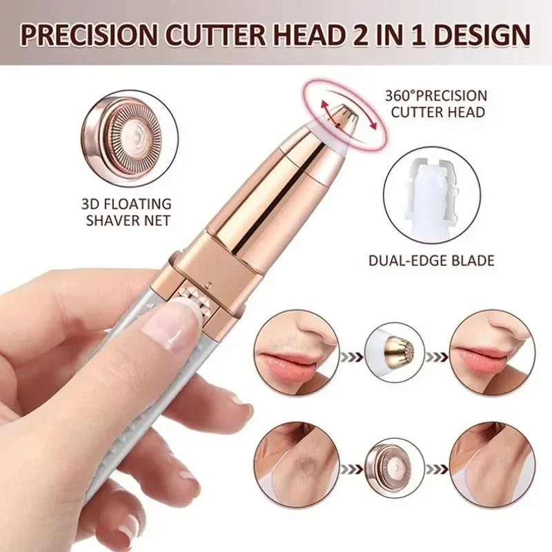 2-in-1 Electric Epilator & Eyebrow Trimmer for Women