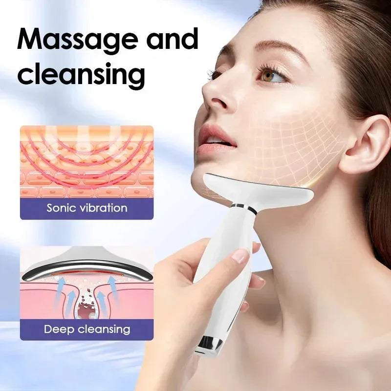 7-Color LED Light Therapy Neck & Face Massager