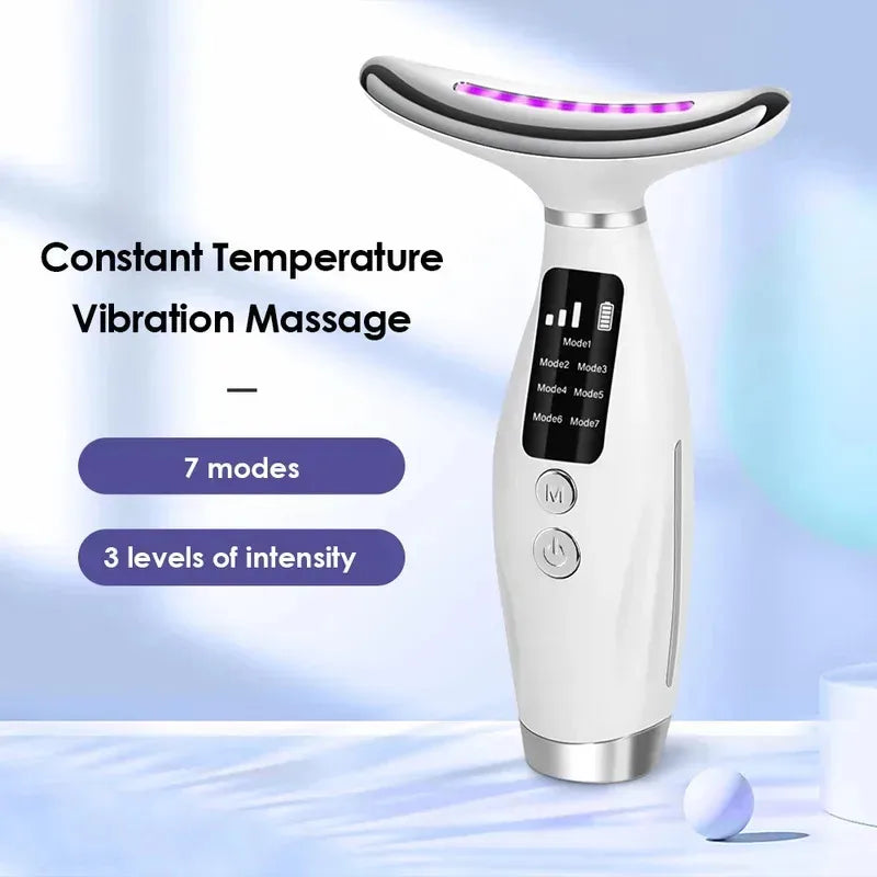 7-Color LED Light Therapy Neck & Face Massager