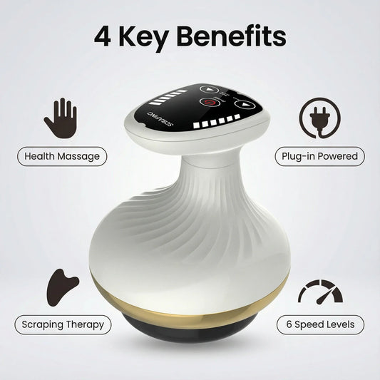 Electric Massage Meridian Brush Universal Body Dredging Cupping Scraping Instrument  Abdominal And Back Massager For Home